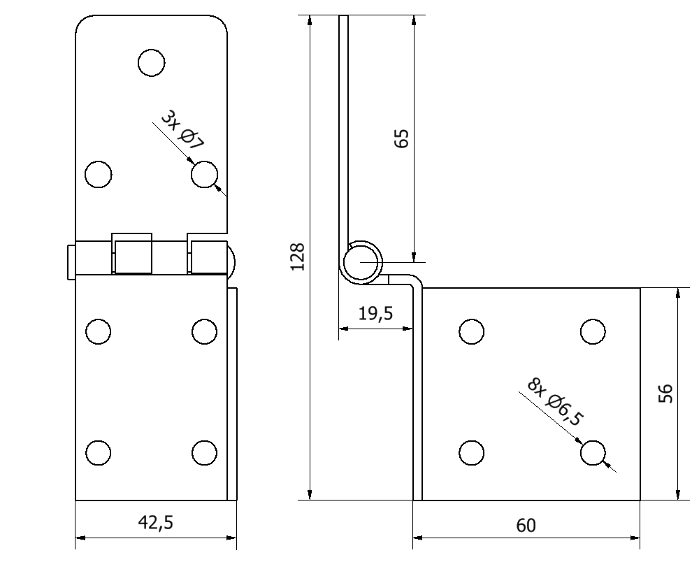 Charnière d'angle AZ-00026-C00