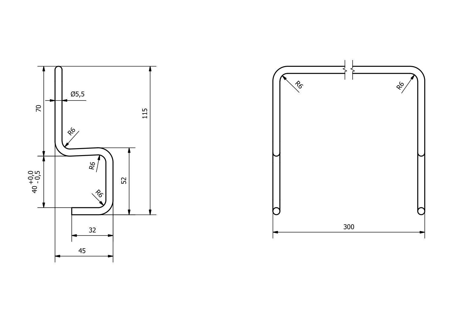 Dessin technique arrêt de matelas