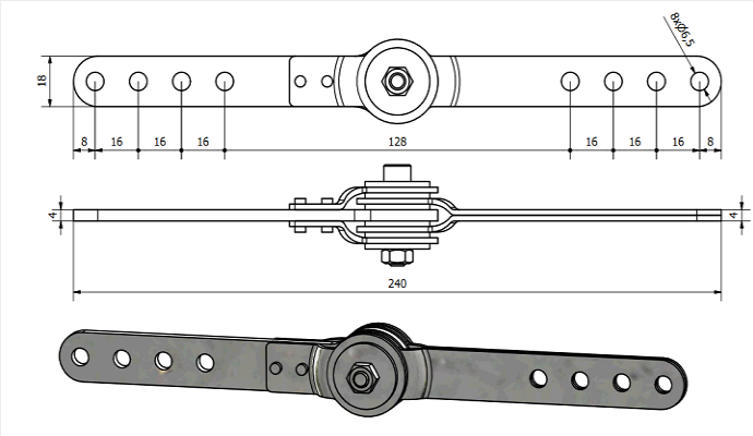 Dessin technique charnière ICC-L