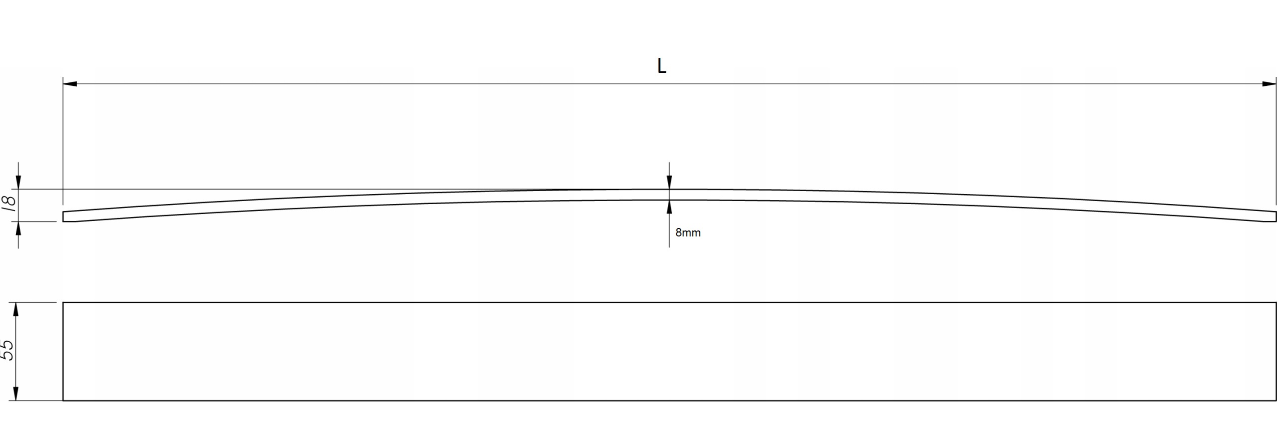 Dessin technique latte de sommier